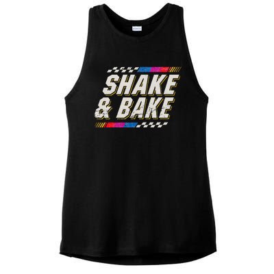 Shake And Bake Funny Racer Ladies PosiCharge Tri-Blend Wicking Tank