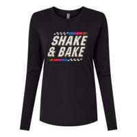 Shake And Bake Funny Racer Womens Cotton Relaxed Long Sleeve T-Shirt