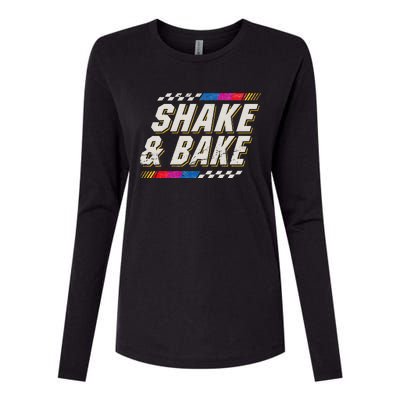 Shake And Bake Funny Racer Womens Cotton Relaxed Long Sleeve T-Shirt