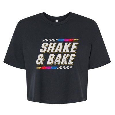 Shake And Bake Funny Racer Bella+Canvas Jersey Crop Tee