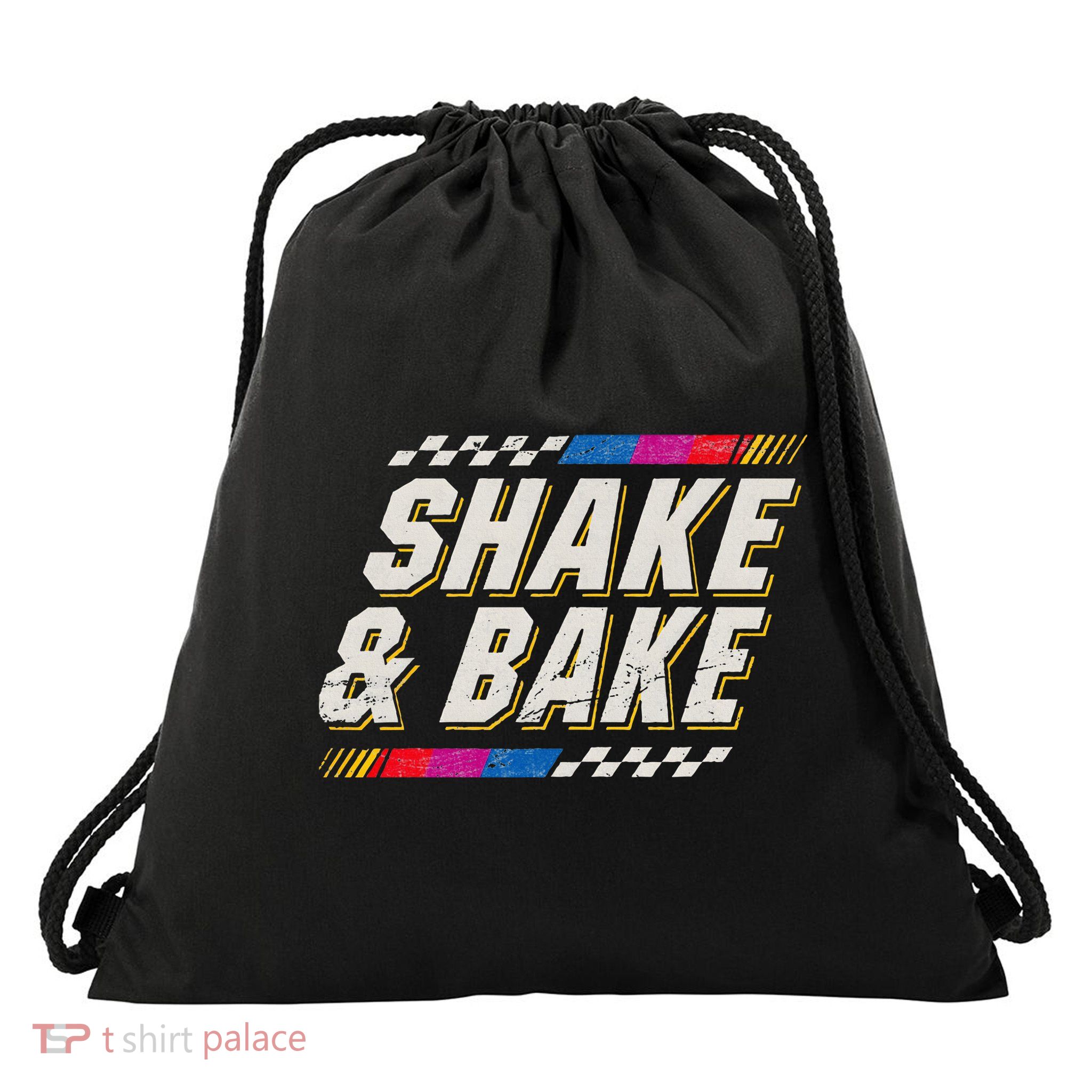 Shake And Bake Funny Racer Drawstring Bag