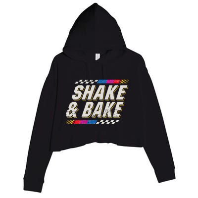 Shake And Bake Funny Racer Crop Fleece Hoodie