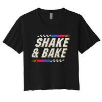 Shake And Bake Funny Racer Women's Crop Top Tee