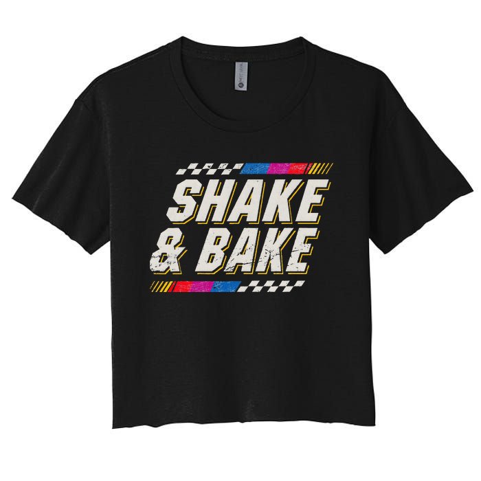 Shake And Bake Funny Racer Women's Crop Top Tee