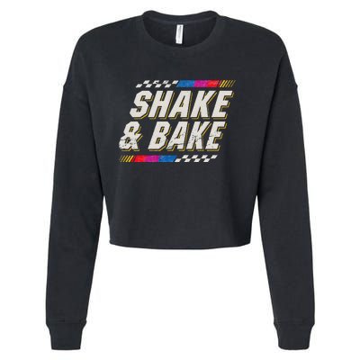 Shake And Bake Funny Racer Cropped Pullover Crew