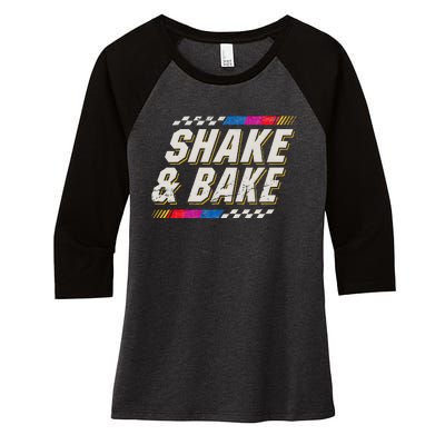 Shake And Bake Funny Racer Women's Tri-Blend 3/4-Sleeve Raglan Shirt