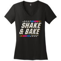 Shake And Bake Funny Racer Women's V-Neck T-Shirt