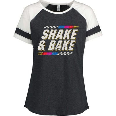 Shake And Bake Funny Racer Enza Ladies Jersey Colorblock Tee