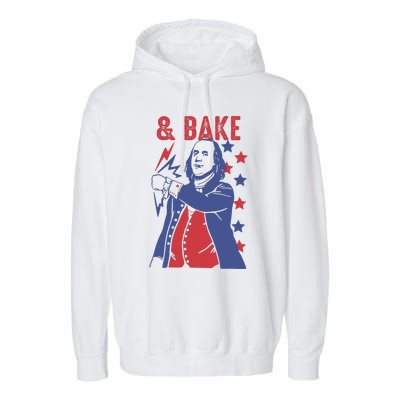 Shake And Bake Funny Couple Matching 4th of July Bake Garment-Dyed Fleece Hoodie