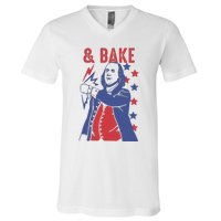 Shake And Bake Funny Couple Matching 4th of July Bake V-Neck T-Shirt