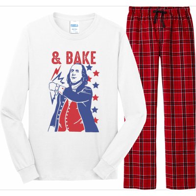 Shake And Bake Funny Couple Matching 4th of July Bake Long Sleeve Pajama Set