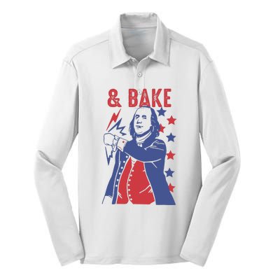 Shake And Bake Funny Couple Matching 4th of July Bake Silk Touch Performance Long Sleeve Polo