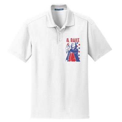 Shake And Bake Funny Couple Matching 4th of July Bake Dry Zone Grid Polo