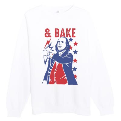 Shake And Bake Funny Couple Matching 4th of July Bake Premium Crewneck Sweatshirt