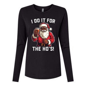 Santa And Beerfunny Christmas Xmas I Do It For The HoS Gift Womens Cotton Relaxed Long Sleeve T-Shirt