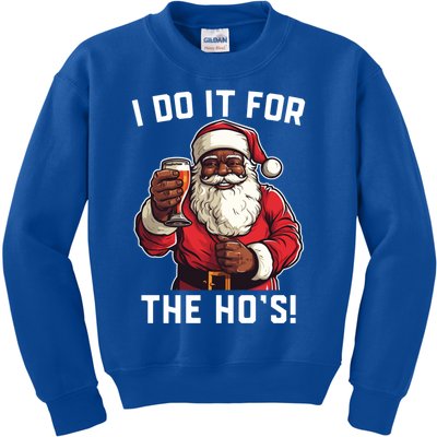 Santa And Beerfunny Christmas Xmas I Do It For The HoS Gift Kids Sweatshirt