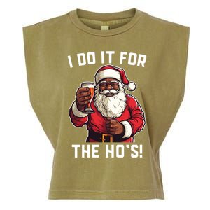 Santa And Beerfunny Christmas Xmas I Do It For The HoS Gift Garment-Dyed Women's Muscle Tee