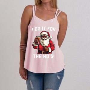 Santa And Beerfunny Christmas Xmas I Do It For The HoS Gift Women's Strappy Tank