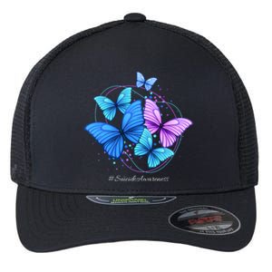 Suicide Awareness Butterfly Flexfit Unipanel Trucker Cap