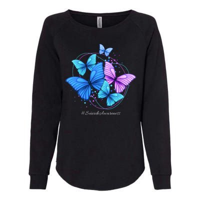 Suicide Awareness Butterfly Womens California Wash Sweatshirt