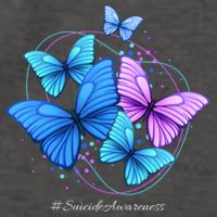 Suicide Awareness Butterfly Vector Backpack