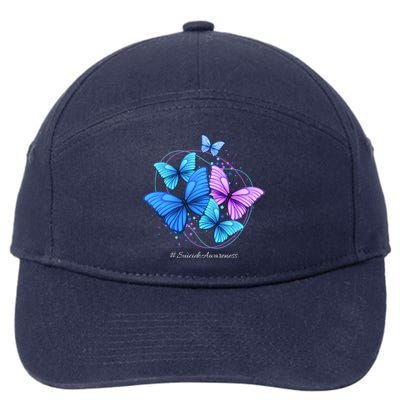 Suicide Awareness Butterfly 7-Panel Snapback Hat