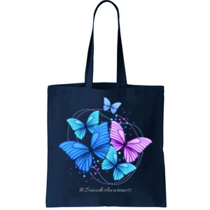 Suicide Awareness Butterfly Tote Bag