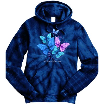 Suicide Awareness Butterfly Tie Dye Hoodie