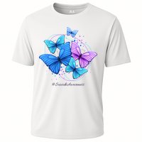 Suicide Awareness Butterfly Cooling Performance Crew T-Shirt