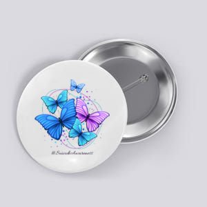 Suicide Awareness Butterfly Button