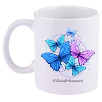 Suicide Awareness Butterfly 11oz C Handle Ceramic Mug