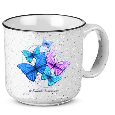Suicide Awareness Butterfly 15oz Campfire Ceramic Mug