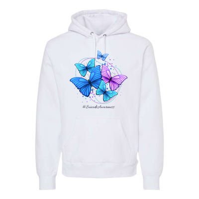 Suicide Awareness Butterfly Premium Hoodie