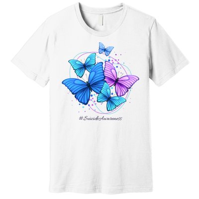 Suicide Awareness Butterfly Premium T-Shirt