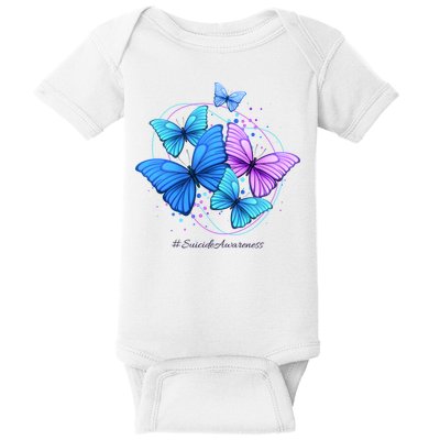 Suicide Awareness Butterfly Baby Bodysuit