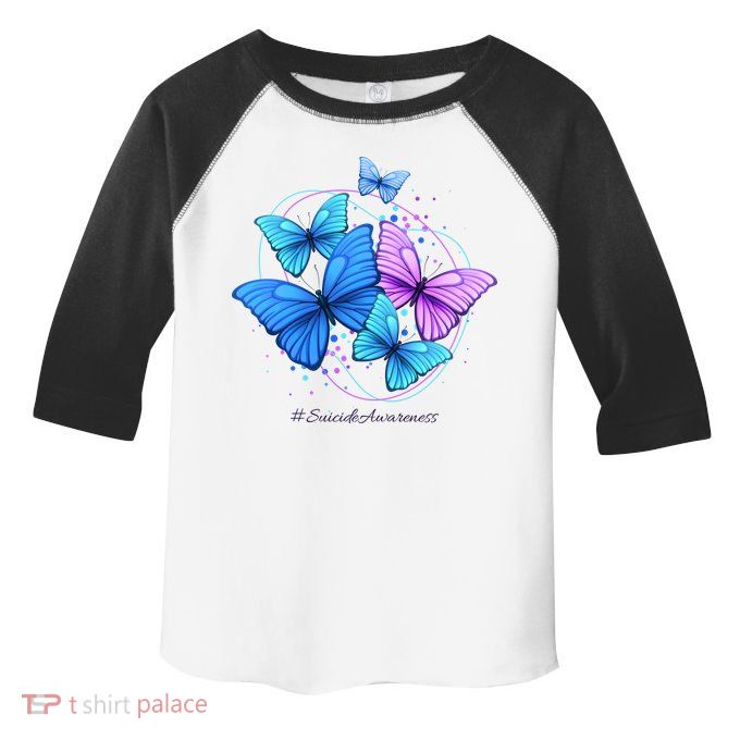 Suicide Awareness Butterfly Toddler Fine Jersey T-Shirt