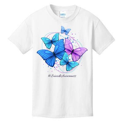 Suicide Awareness Butterfly Kids T-Shirt