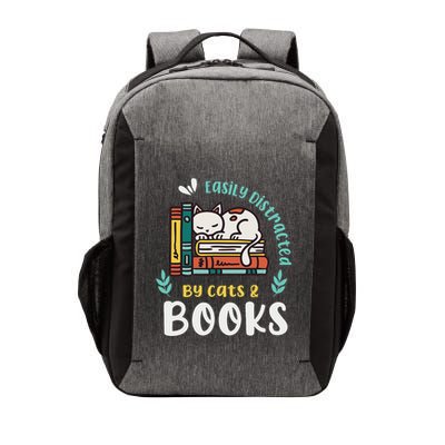 Saying About Books Easily Distracted By Cats And Books Vector Backpack