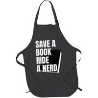 Save a book ride a nerd Full-Length Apron With Pockets