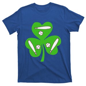 Shamrock American Baseball St Patrick's Day Funny Gift T-Shirt