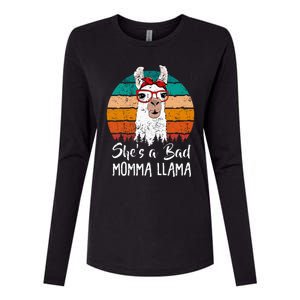 SheS A Bad Momma Llama MotherS Day Llama Lover Womens Cotton Relaxed Long Sleeve T-Shirt