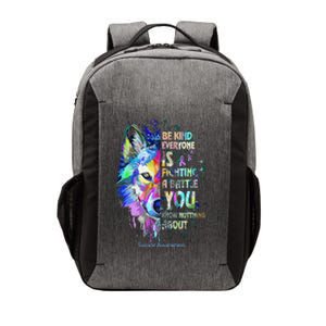 Suicide Awareness Be Kind Everyone Is Fighting A Battle Wolf Vector Backpack