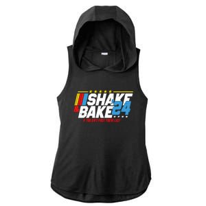 Shake And Bake If You Aint First Youre Last Ladies PosiCharge Tri-Blend Wicking Draft Hoodie Tank