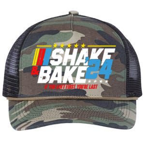 Shake And Bake If You Aint First Youre Last Retro Rope Trucker Hat Cap