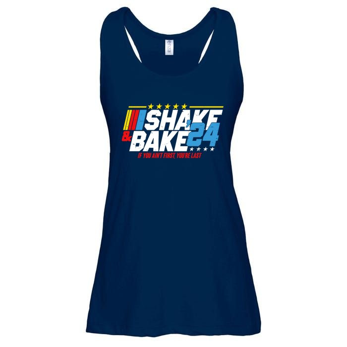 Shake And Bake If You Aint First Youre Last Ladies Essential Flowy Tank