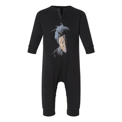 Shoebill African Bird Aztec Mayan Bird Lover Cool Infant Fleece One Piece