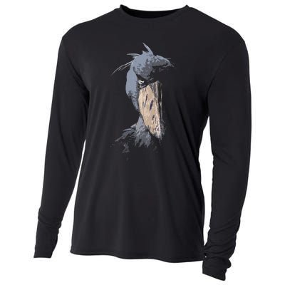 Shoebill African Bird Aztec Mayan Bird Lover Cool Cooling Performance Long Sleeve Crew