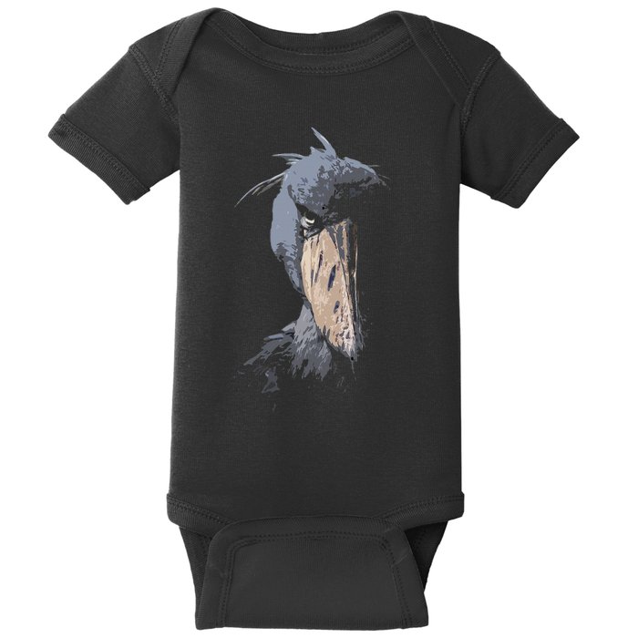 Shoebill African Bird Aztec Mayan Bird Lover Cool Baby Bodysuit