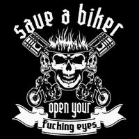 Save A Biker Open Your Fucking Eyes For Motorcycle Lovers Impact Tech Backpack