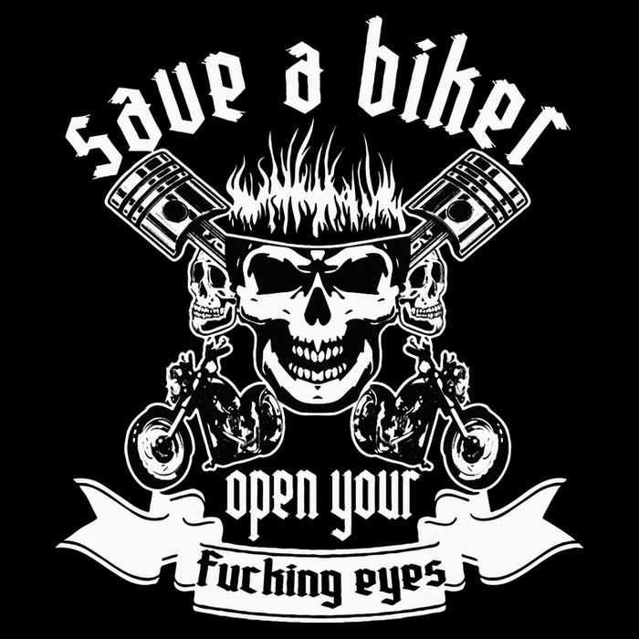Save A Biker Open Your Fucking Eyes For Motorcycle Lovers Impact Tech Backpack